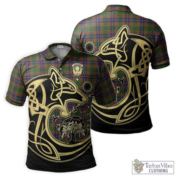 Stevenson Tartan Polo Shirt with Family Crest Celtic Wolf Style Kid - Tartanvibesclothing Shop
