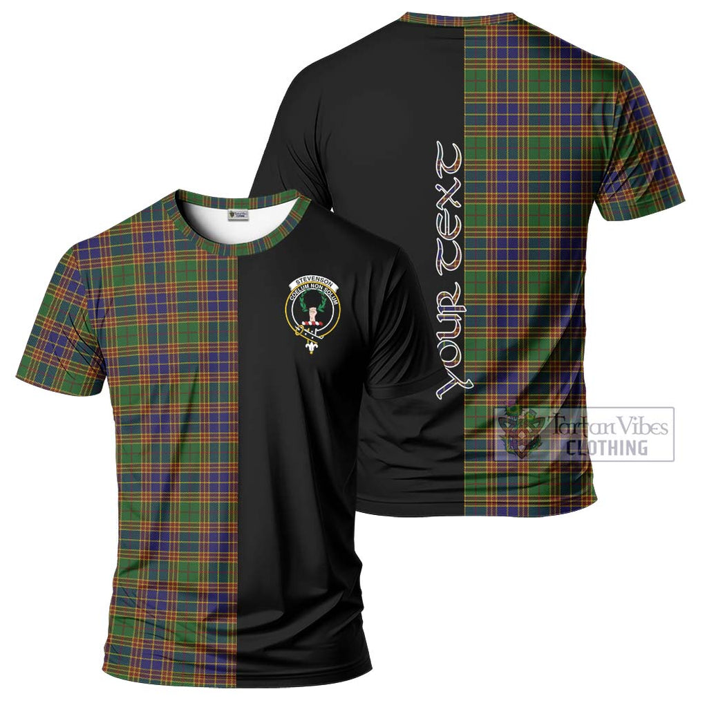 Stevenson Tartan T-Shirt with Family Crest and Half Of Me Style Kid's Shirt - Tartanvibesclothing Shop
