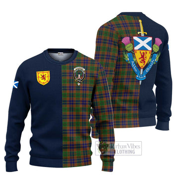 Tartan Vibes Clothing Stevenson Tartan Knitted Sweater with Scottish Lion Royal Arm Half Style