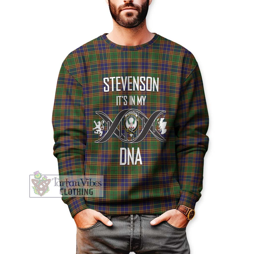 Stevenson Tartan Sweatshirt with Family Crest DNA In Me Style Unisex - Tartanvibesclothing Shop