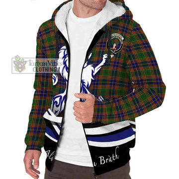 Stevenson Tartan Sherpa Hoodie with Alba Gu Brath Regal Lion Emblem Unisex S - Tartanvibesclothing Shop