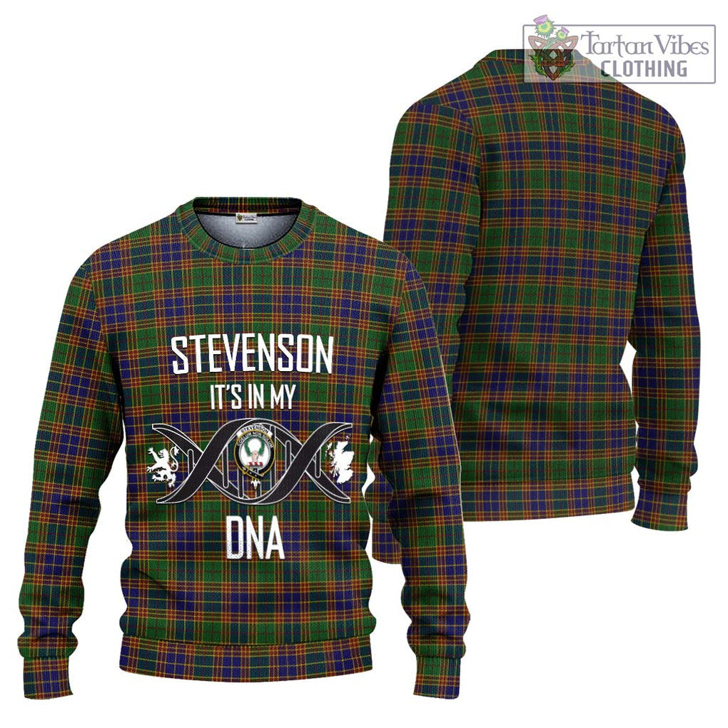 Stevenson Tartan Knitted Sweater with Family Crest DNA In Me Style Unisex - Tartanvibesclothing Shop