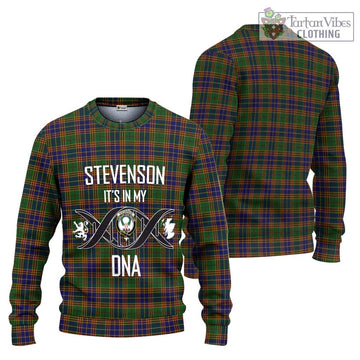 Stevenson Tartan Knitted Sweater with Family Crest DNA In Me Style Unisex - Tartanvibesclothing Shop