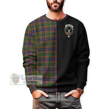 Stevenson Tartan Sweatshirt with Family Crest and Half Of Me Style Unisex - Tartanvibesclothing Shop