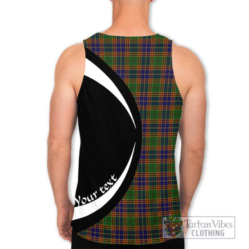 Stevenson Tartan Men's Tank Top with Family Crest Circle Style - Tartan Vibes Clothing