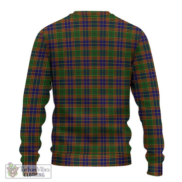 Stevenson Tartan Knitted Sweater with Family Crest DNA In Me Style - Tartanvibesclothing Shop
