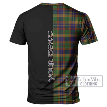Stevenson Tartan T-Shirt with Family Crest and Half Of Me Style - Tartanvibesclothing Shop
