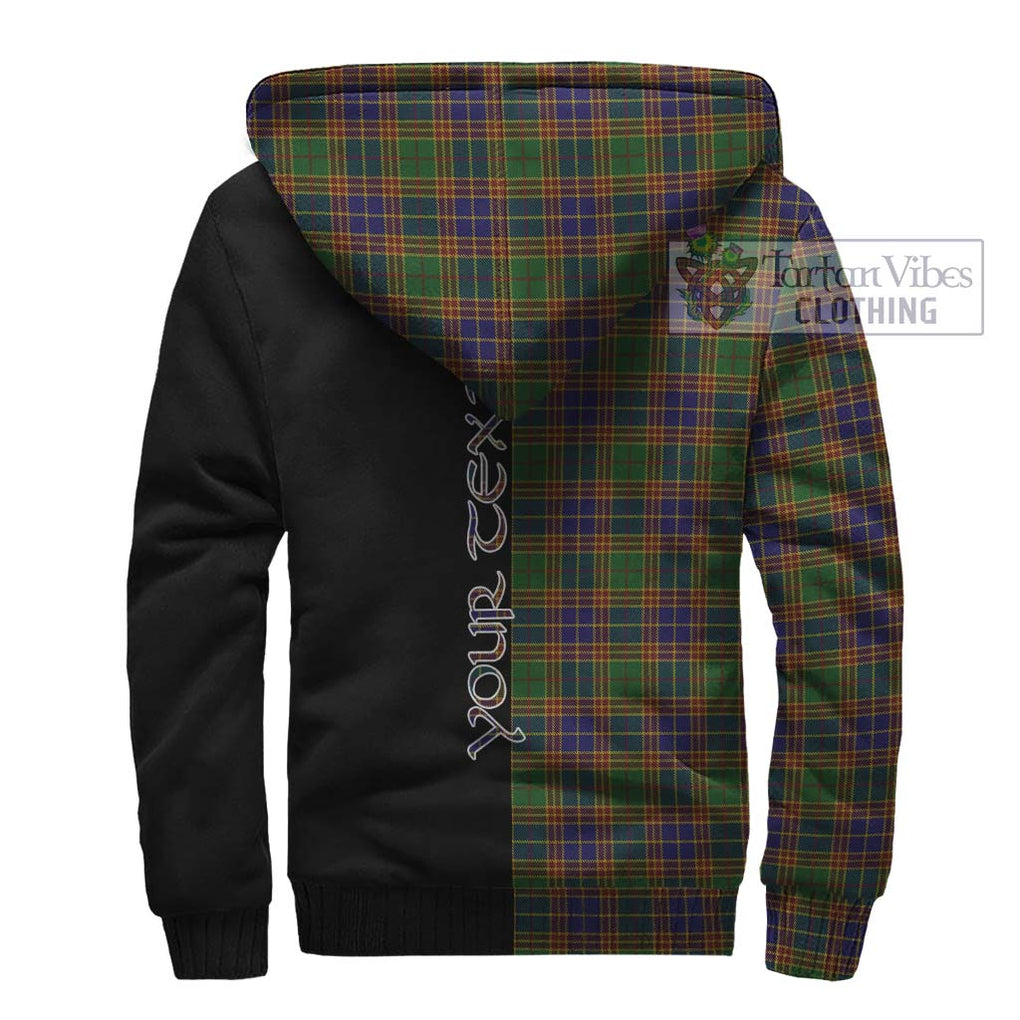 Stevenson Tartan Sherpa Hoodie with Family Crest and Half Of Me Style - Tartanvibesclothing Shop