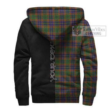 Stevenson Tartan Sherpa Hoodie with Family Crest and Half Of Me Style - Tartanvibesclothing Shop