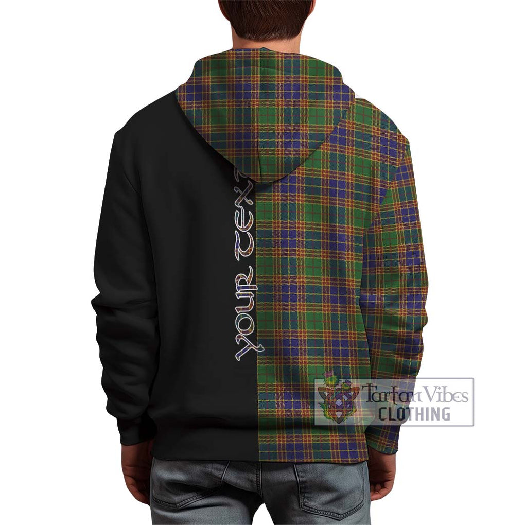 Stevenson Tartan Hoodie with Family Crest and Half Of Me Style - Tartanvibesclothing Shop