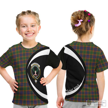 Stevenson Tartan Kid T-Shirt with Family Crest Circle Style - Tartan Vibes Clothing