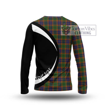 Stevenson Tartan Long Sleeve T-Shirt with Family Crest Circle Style - Tartan Vibes Clothing
