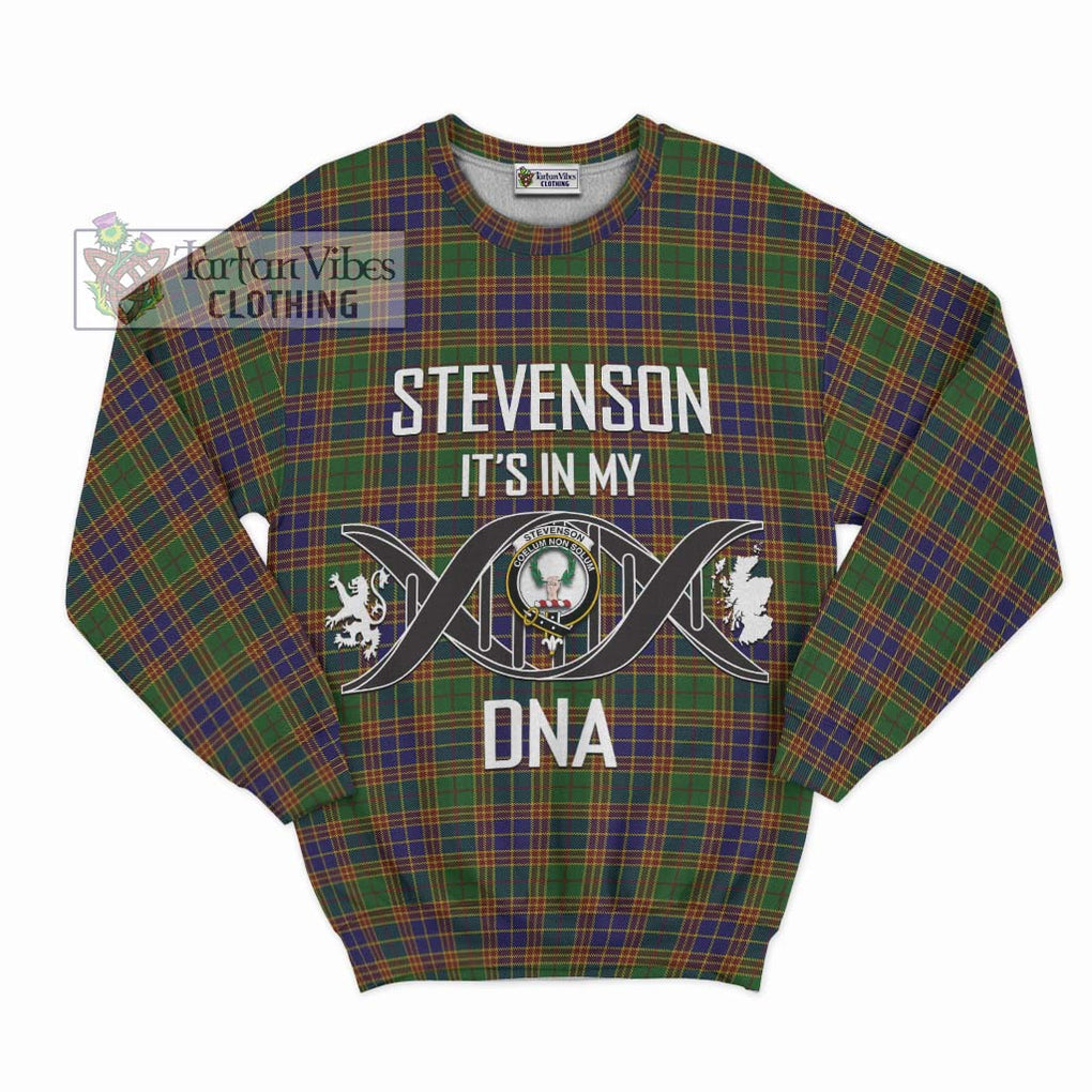 Stevenson Tartan Sweatshirt with Family Crest DNA In Me Style - Tartanvibesclothing Shop
