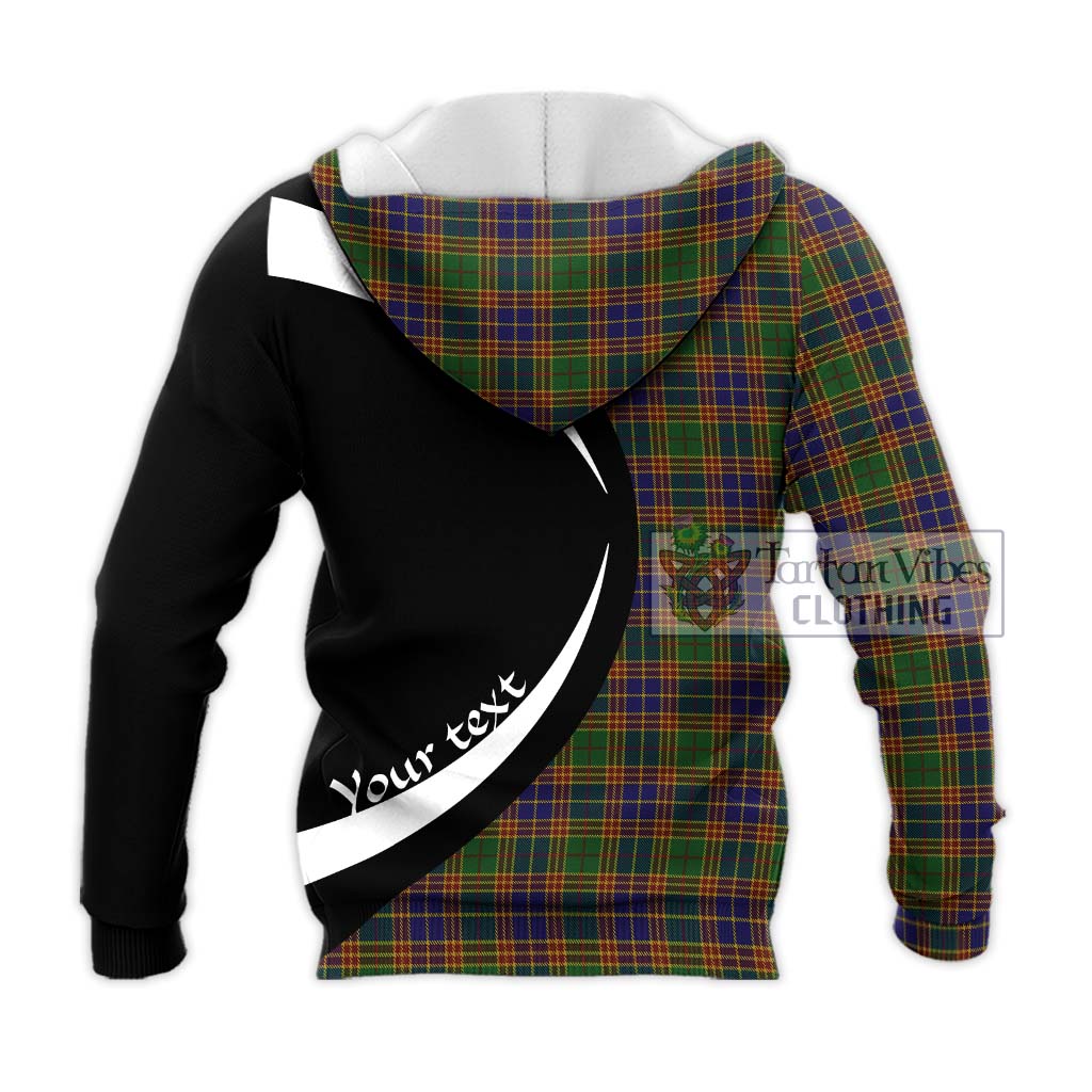 Stevenson Tartan Knitted Hoodie with Family Crest Circle Style - Tartan Vibes Clothing
