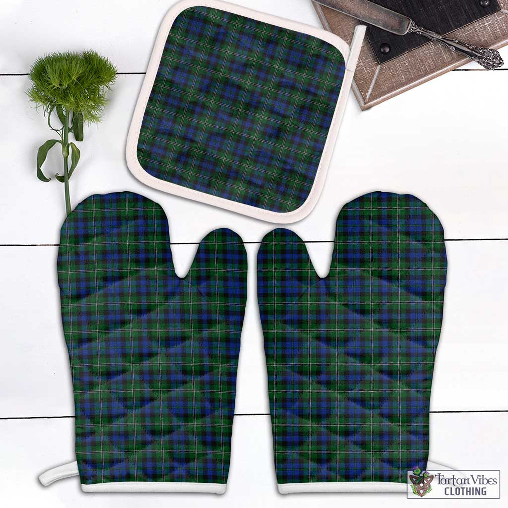 Stevenson Hunting Tartan Combo Oven Mitt & Pot-Holder Combo 1 Oven Mitt & 1 Pot-Holder White - Tartan Vibes Clothing