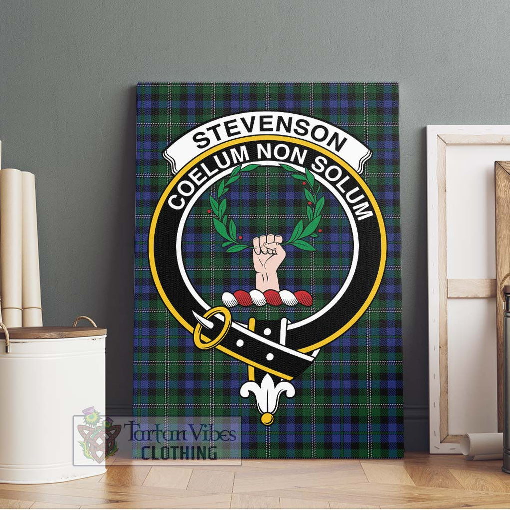 Stevenson Hunting Tartan Canvas Print Wall Art with Family Crest Without Frame - Tartan Vibes Clothing