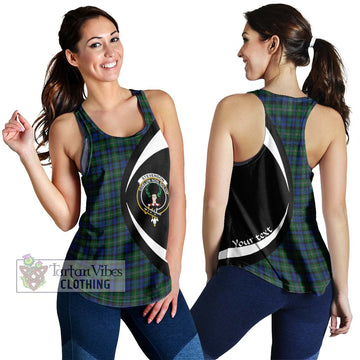 Stevenson Hunting Tartan Women's Racerback Tanks with Family Crest Circle Style 4XL - Tartan Vibes Clothing