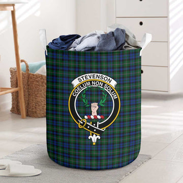 Stevenson Hunting Tartan Laundry Basket with Family Crest