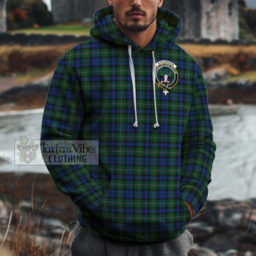 Stevenson Hunting Tartan Cotton Hoodie with Family Crest Pullover Hoodie XS - Tartan Vibes Clothing