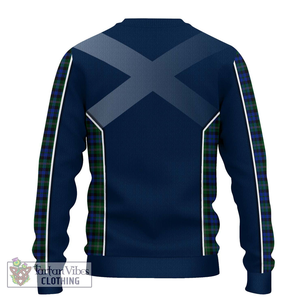 Stevenson Hunting Tartan Knitted Sweater with Family Crest and Lion Rampant Vibes Sport Style - Tartan Vibes Clothing