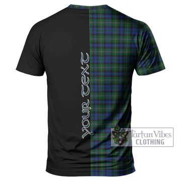 Stevenson Hunting Tartan T-Shirt with Family Crest and Half Of Me Style - Tartanvibesclothing Shop