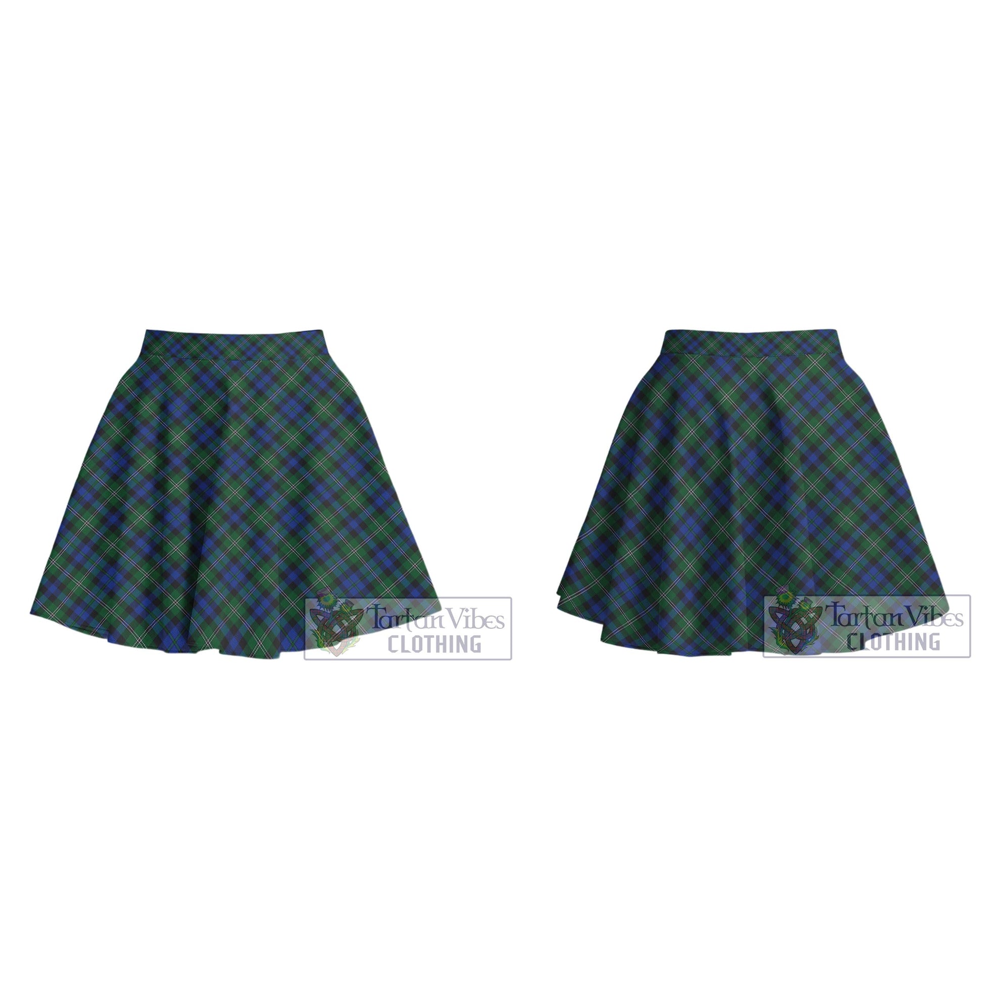 Tartan Vibes Clothing Stevenson Hunting Tartan Women's Plated Mini Skirt