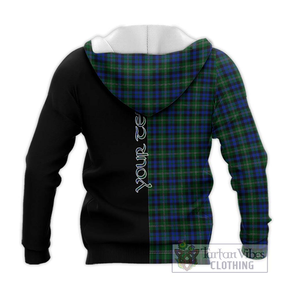 Stevenson Hunting Tartan Knitted Hoodie with Family Crest and Half Of Me Style - Tartanvibesclothing Shop