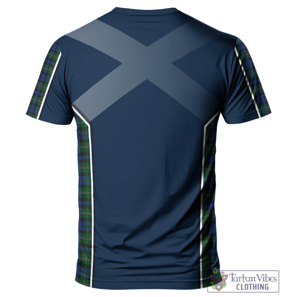 Tartan Vibes Clothing Stevenson Hunting Tartan T-Shirt with Family Crest and Scottish Thistle Vibes Sport Style