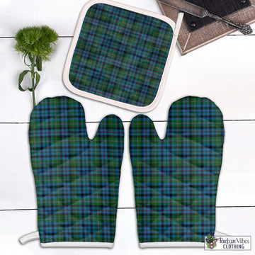 Stevenson Hunting Red Stripe Tartan Combo Oven Mitt & Pot-Holder Combo 1 Oven Mitt & 1 Pot-Holder White - Tartan Vibes Clothing
