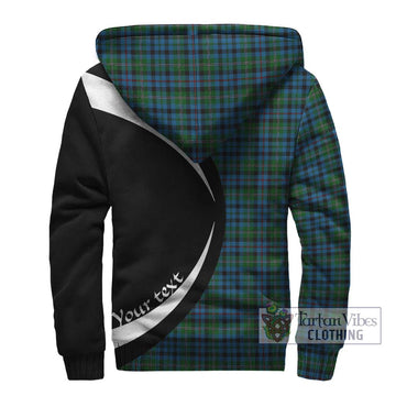 Stevenson Hunting Red Stripe Tartan Sherpa Hoodie with Family Crest Circle Style - Tartan Vibes Clothing