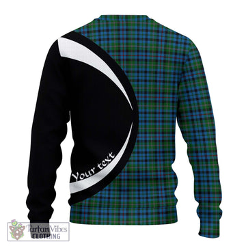 Stevenson Hunting Red Stripe Tartan Knitted Sweater with Family Crest Circle Style - Tartan Vibes Clothing