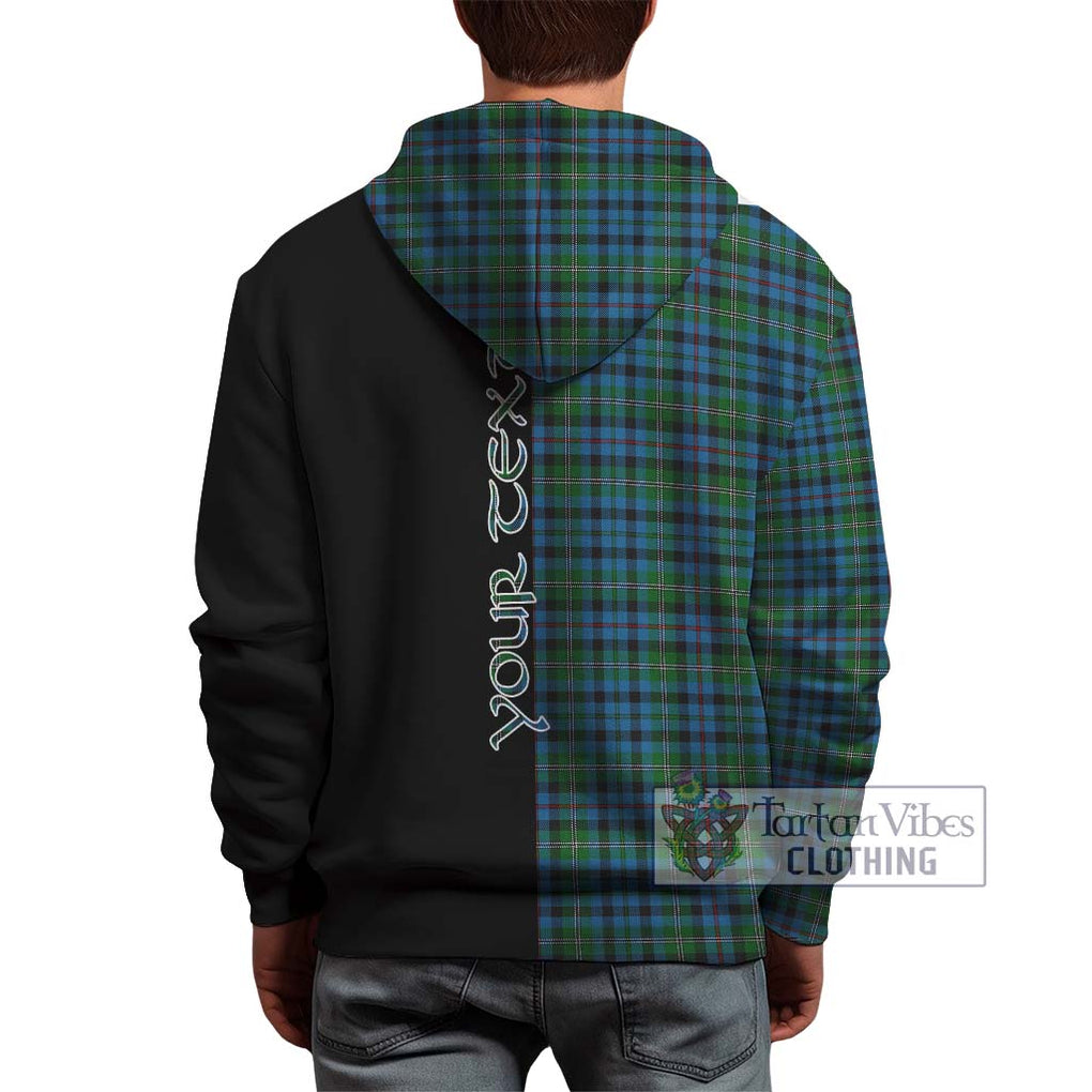 Stevenson Hunting Red Stripe Tartan Hoodie with Family Crest and Half Of Me Style - Tartanvibesclothing Shop