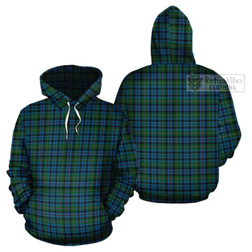 Stevenson Hunting Red Stripe Tartan Cotton Hoodie Pullover Hoodie - Tartan Vibes Clothing