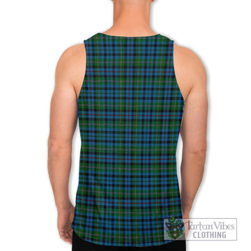 Stevenson Hunting Red Stripe Tartan Men's Tank Top with Family Crest DNA In Me Style - Tartanvibesclothing Shop