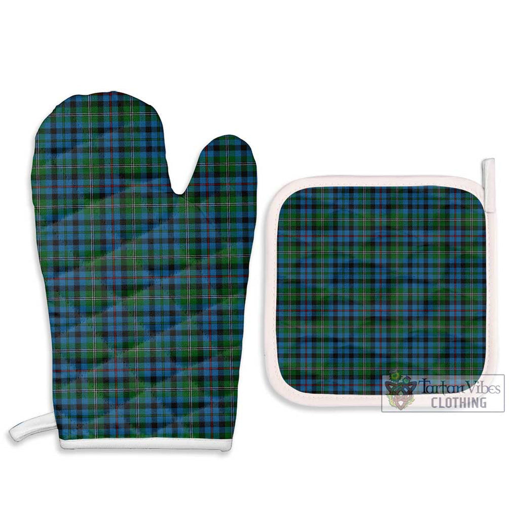Stevenson Hunting Red Stripe Tartan Combo Oven Mitt & Pot-Holder Combo 1 Oven Mitt & 2 Pot-Holder White - Tartan Vibes Clothing