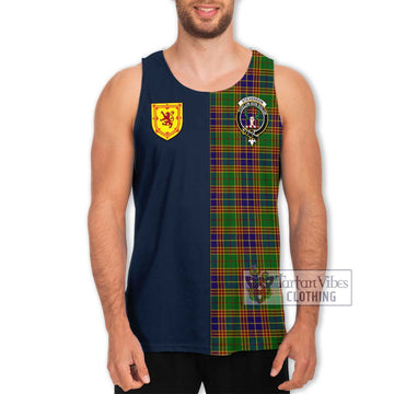 Tartan Vibes Clothing Stevenson Old Tartan Men's Tank Top with Scottish Lion Royal Arm Half Style