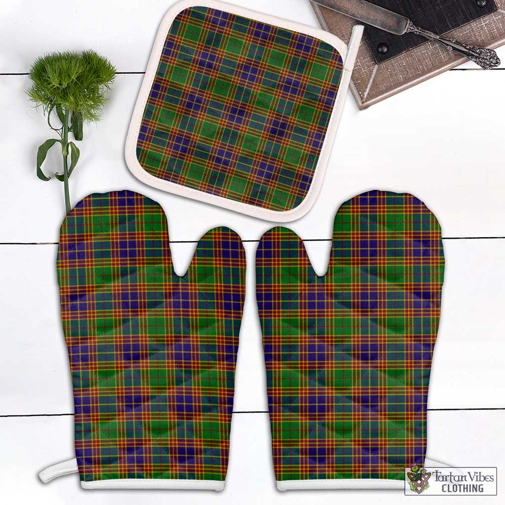 Stevenson Old Tartan Combo Oven Mitt & Pot-Holder Combo 1 Oven Mitt & 1 Pot-Holder White - Tartan Vibes Clothing