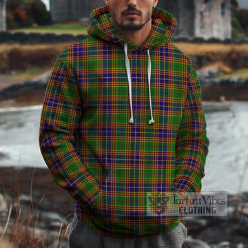 Stevenson Old Tartan Cotton Hoodie Pullover Hoodie XS - Tartan Vibes Clothing