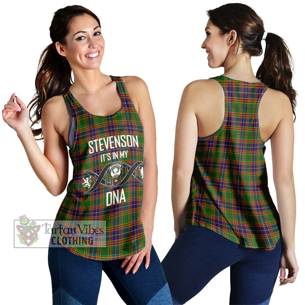Stevenson Old Tartan Women's Racerback Tanks with Family Crest DNA In Me Style 4XL - Tartanvibesclothing Shop