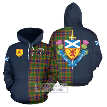 Tartan Vibes Clothing Stevenson Old Tartan Hoodie with Scottish Lion Royal Arm Half Style