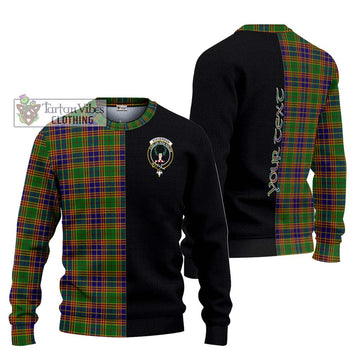 Stevenson Old Tartan Knitted Sweater with Family Crest and Half Of Me Style Unisex - Tartanvibesclothing Shop