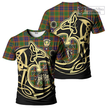 Stevenson Old Tartan T-Shirt with Family Crest Celtic Wolf Style Kid's Shirt - Tartan Vibes Clothing