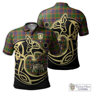 Stevenson Old Tartan Polo Shirt with Family Crest Celtic Wolf Style Kid - Tartanvibesclothing Shop