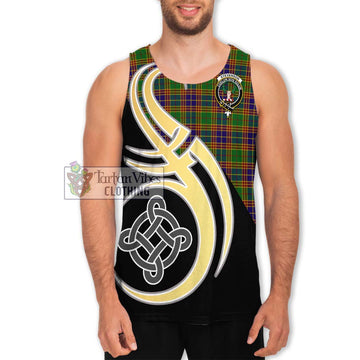 Stevenson Old Tartan Men's Tank Top with Family Crest and Celtic Symbol Style Men - Tartan Vibes Clothing