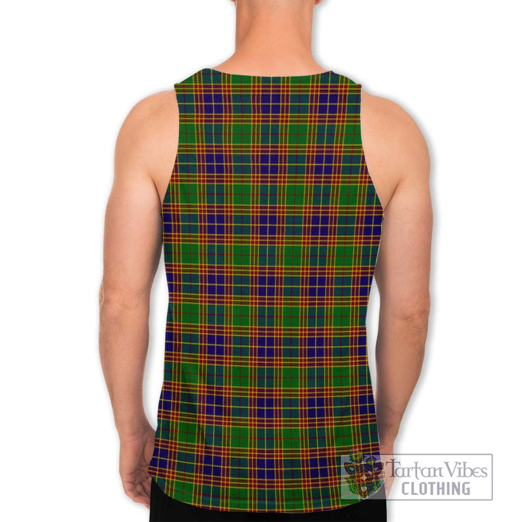 Stevenson Old Tartan Men's Tank Top with Family Crest DNA In Me Style - Tartanvibesclothing Shop
