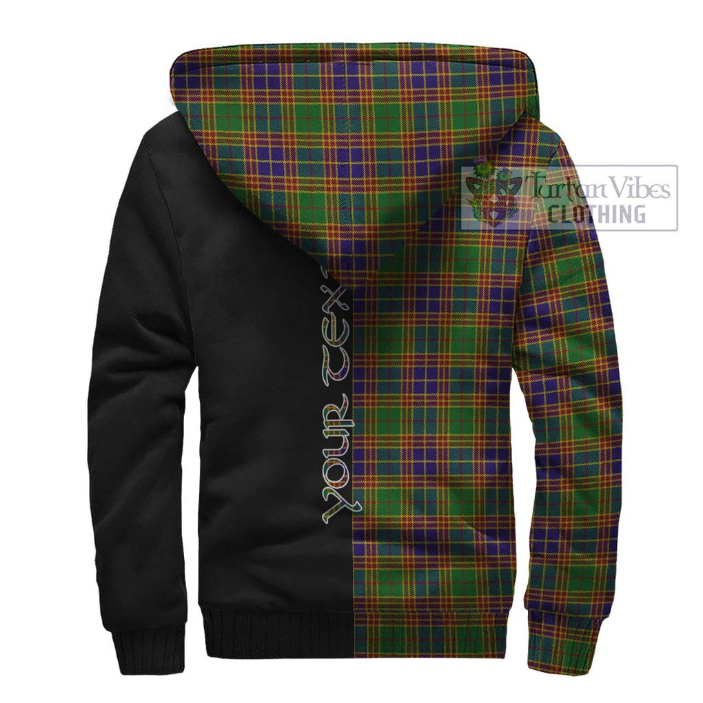 Stevenson Old Tartan Sherpa Hoodie with Family Crest and Half Of Me Style - Tartanvibesclothing Shop