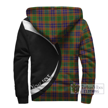 Stevenson Old Tartan Sherpa Hoodie with Family Crest Circle Style - Tartan Vibes Clothing