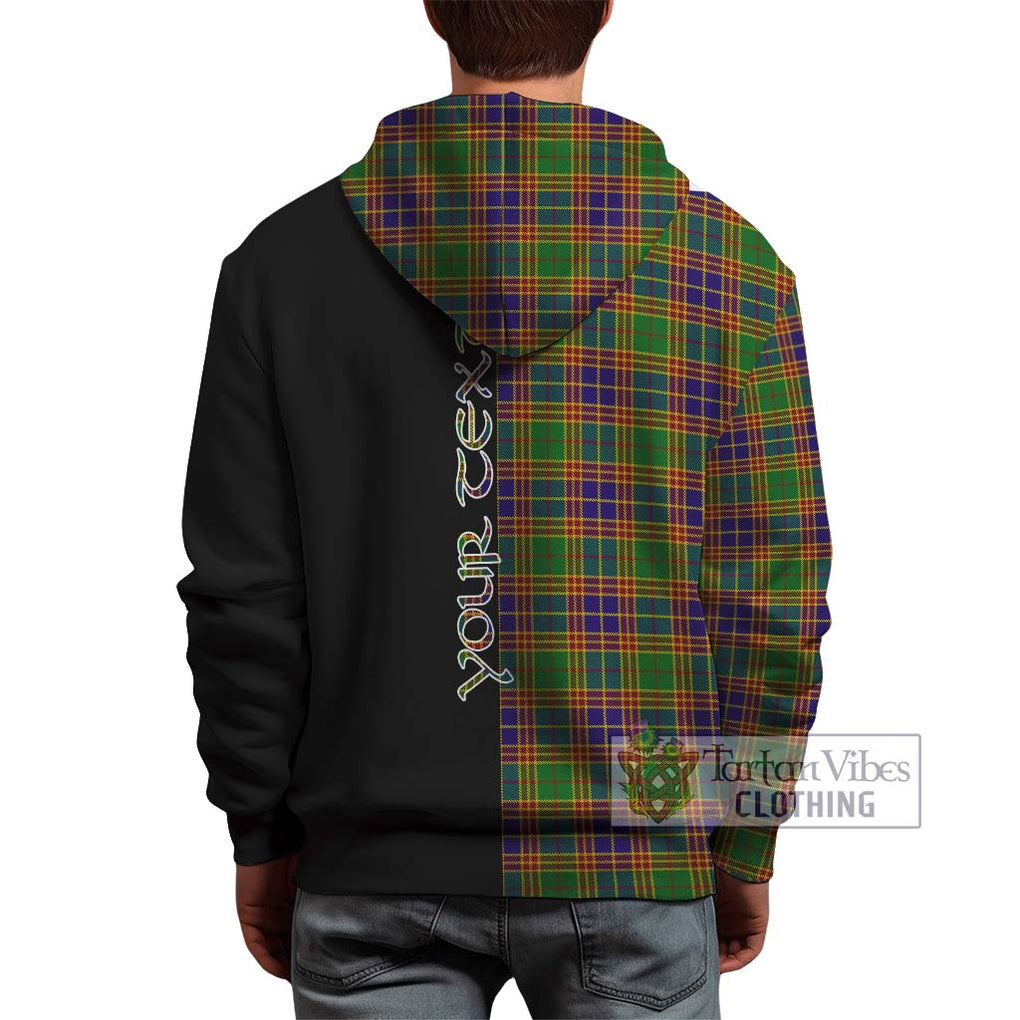 Stevenson Old Tartan Hoodie with Family Crest and Half Of Me Style - Tartanvibesclothing Shop