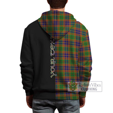 Stevenson Old Tartan Hoodie with Family Crest and Half Of Me Style - Tartanvibesclothing Shop