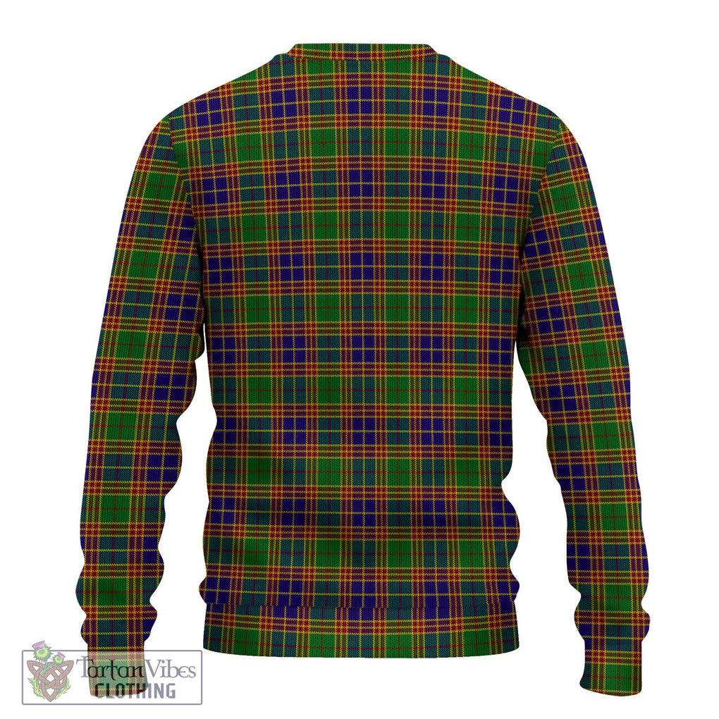 Stevenson Old Tartan Knitted Sweater with Family Crest DNA In Me Style - Tartanvibesclothing Shop
